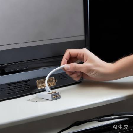 拔掉旧接口线，换HDMI