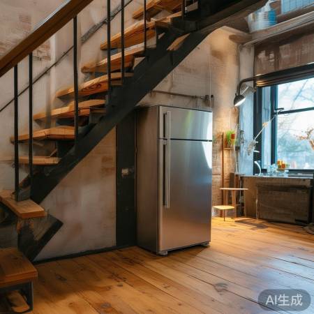卡罗迪壁挂炉快捷服务教导√loft空间楼梯下创意冰箱设计，家居新风尚	