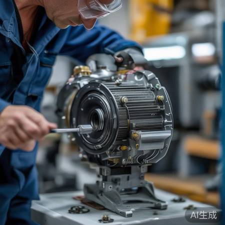 安装新轴承，轻拧螺丝防损电机