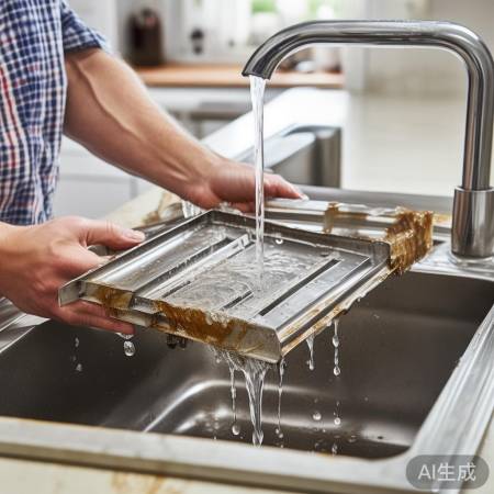 清洗晾干装回油烟机