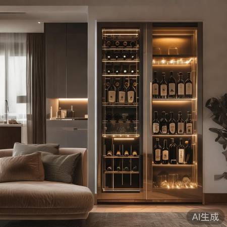 酒柜摆放,空间利用佳