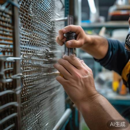 “螺丝刀拆上层网,清洗擦干。”