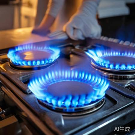 观察火焰颜色，调整风门