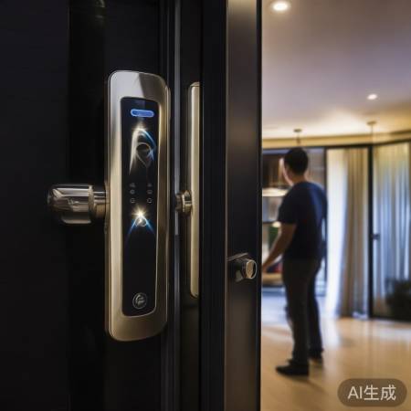 “指纹锁可视，安全又方便”