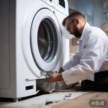 洗衣机安装需细心拧螺丝