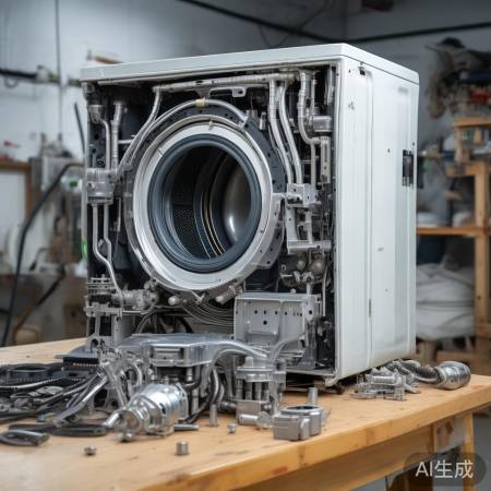 洗衣机内部复杂，拆装需谨慎。