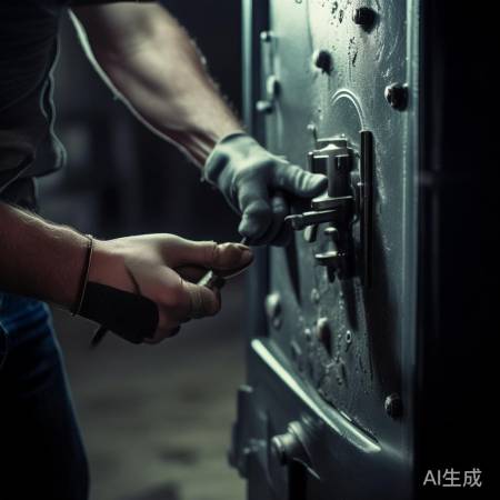 用金属棒或钥匙开保险柜