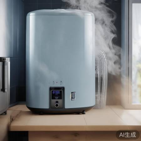 “电热水器加热,注意温控指示灯