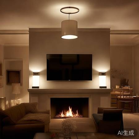 瑰都啦咪家电维修快速热线分解♛筒灯与电视，不对称中的和谐搭配