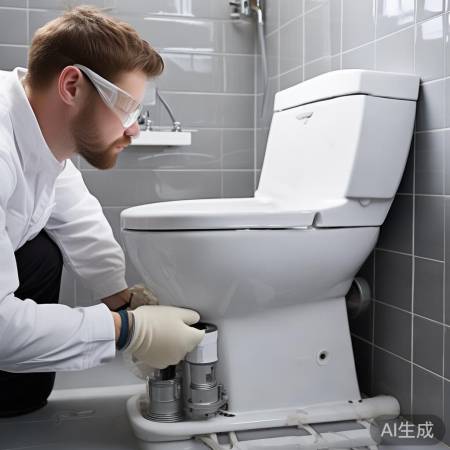 安装排水管,密封连接下水道